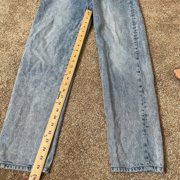 ASOS jeans high waist straight leg acid/stone washed denim pants SZ 26"X36" - Picture 6 of 8